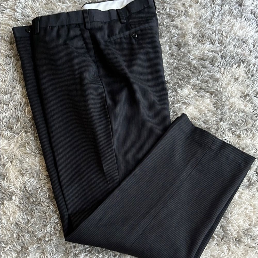 Black Pinstripe Dress Pants